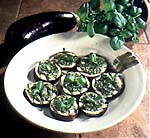 Grillad aubergine med pesto